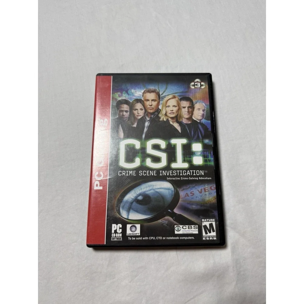 CSI Crime Scene Investigation PC Game 3 CD-ROM Set Ubisoft 2003 10501 NTSC-U/C
